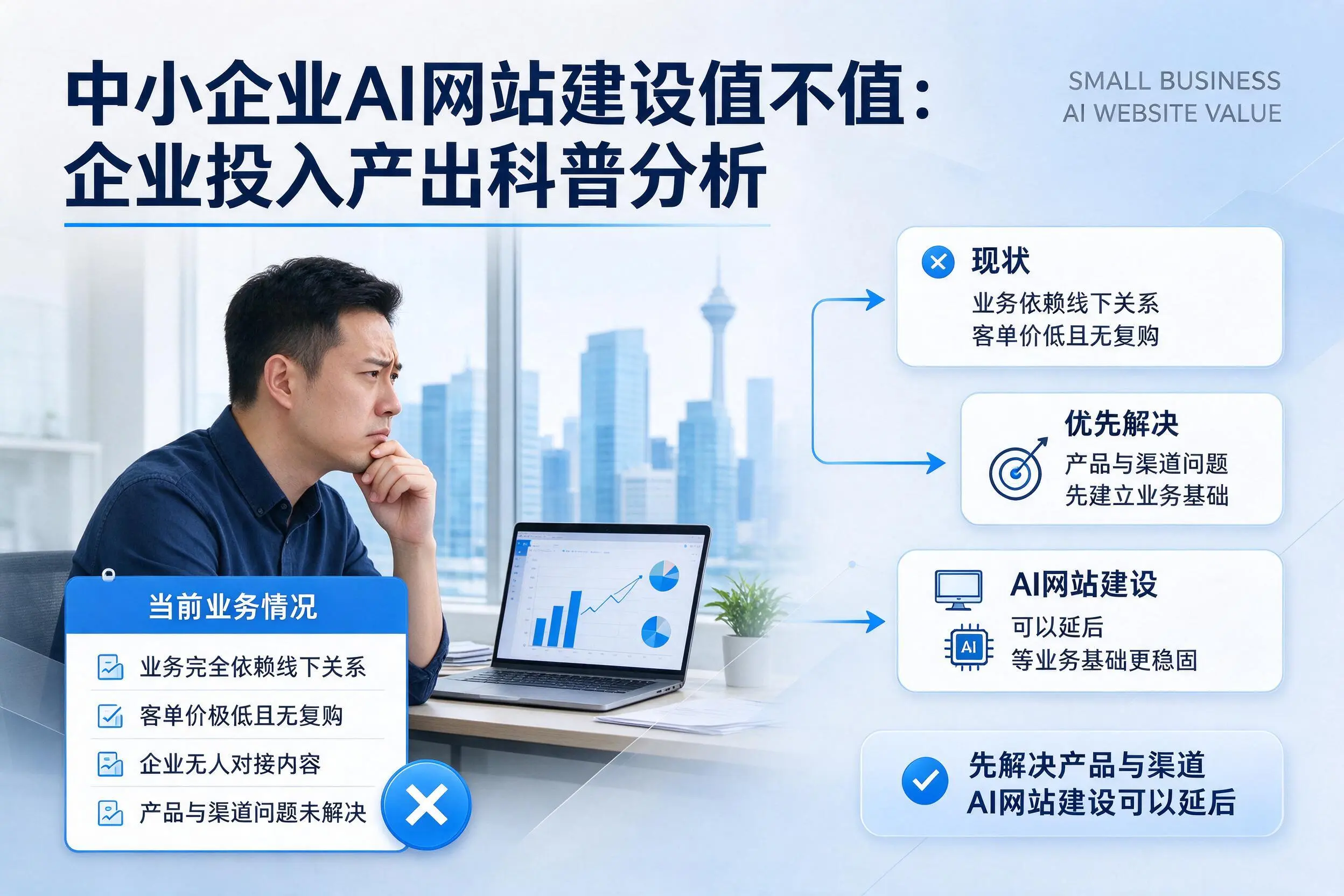 中小企业AI网站建设值不值：亳州企业投入产出科普分析