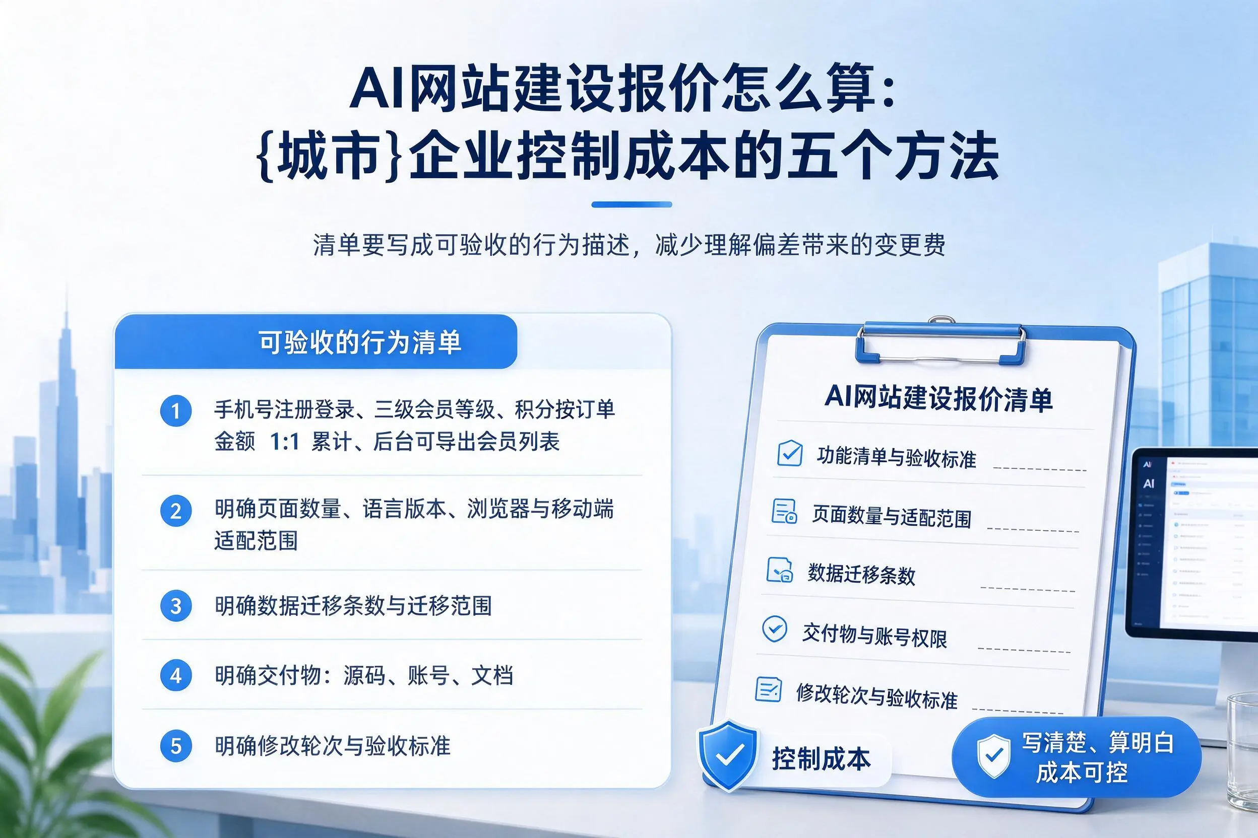 AI网站建设报价怎么算：亳州企业控制成本的五个方法
